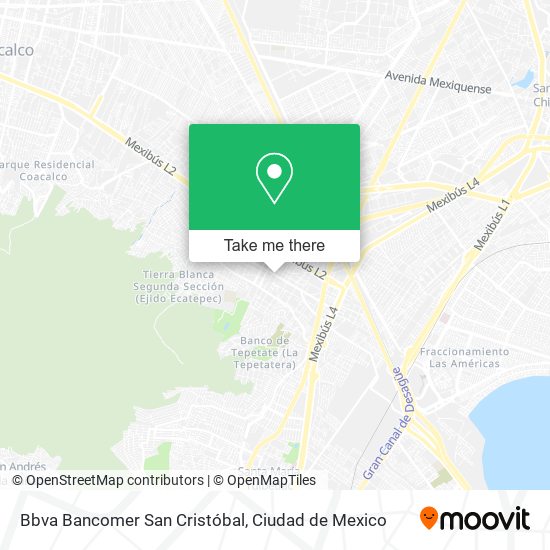 Bbva Bancomer San Cristóbal map