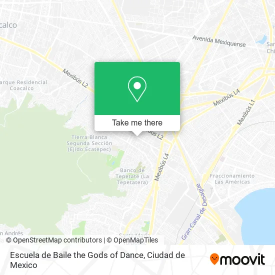 Escuela de Baile the Gods of Dance map