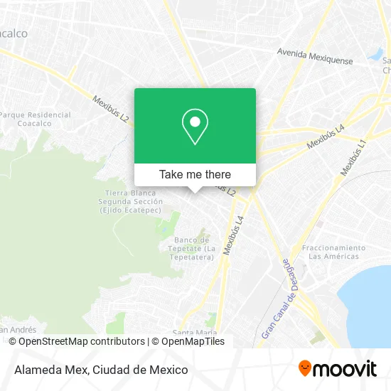 Mapa de Alameda Mex