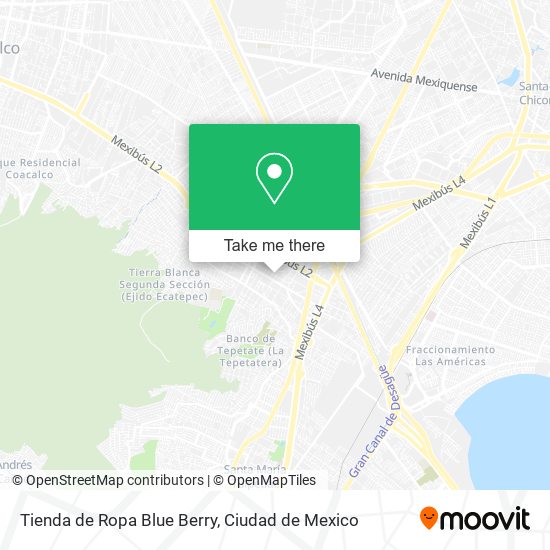 Mapa de Tienda de Ropa Blue Berry