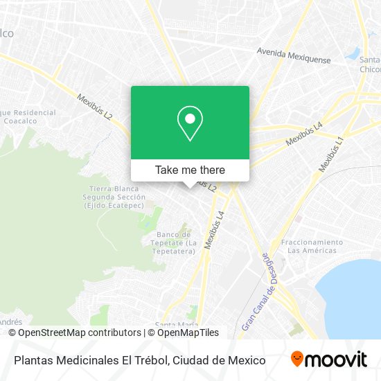 Plantas Medicinales El Trébol map