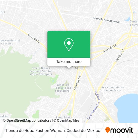 Tienda de Ropa Fashon Woman map