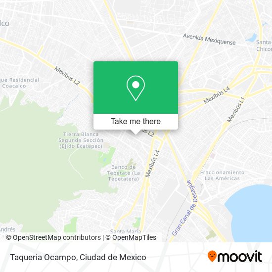 Mapa de Taqueria Ocampo