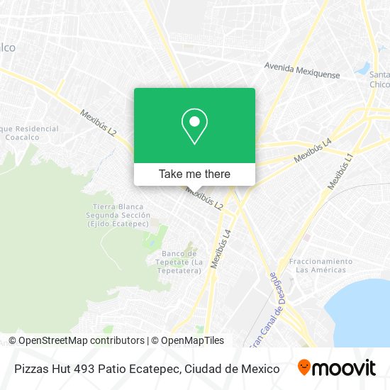 Pizzas Hut 493 Patio Ecatepec map