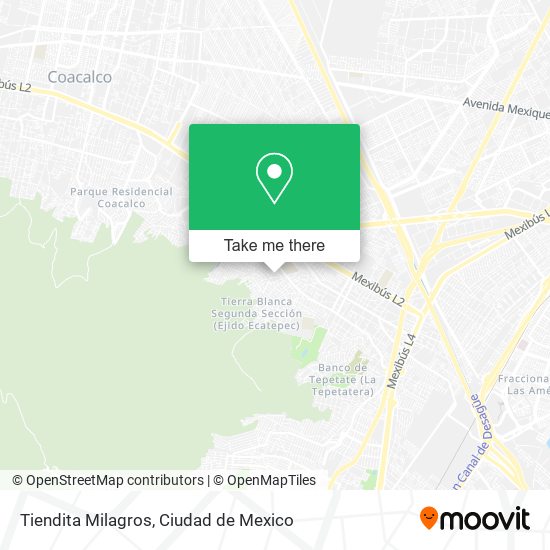 Mapa de Tiendita Milagros