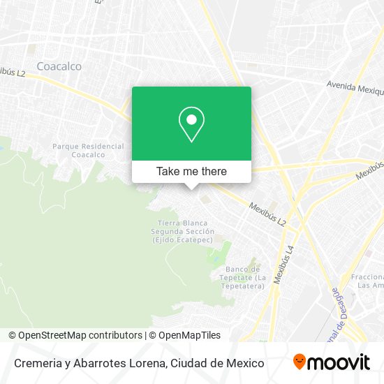 Mapa de Cremeria y Abarrotes Lorena