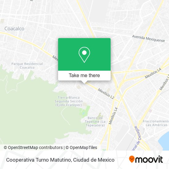 Mapa de Cooperativa Turno Matutino