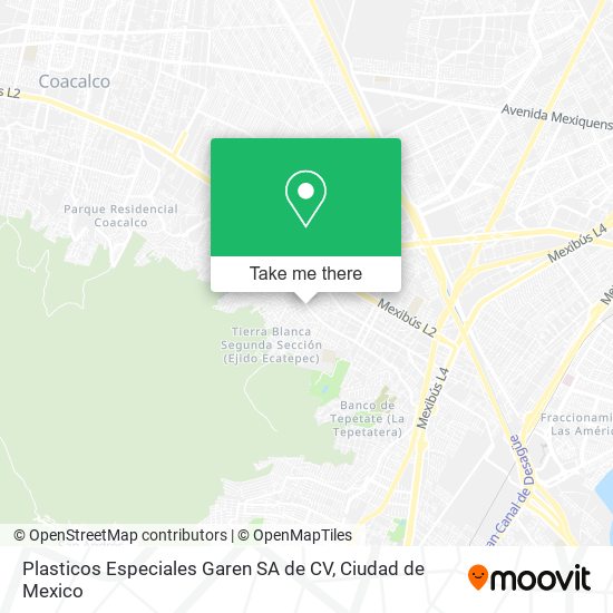Plasticos Especiales Garen SA de CV map