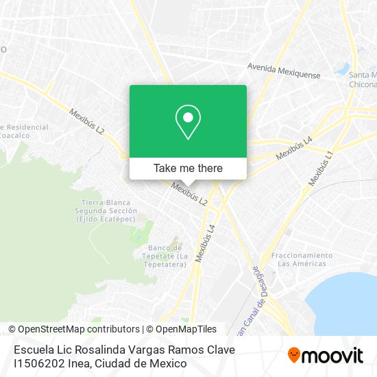 Escuela Lic Rosalinda Vargas Ramos Clave I1506202 Inea map