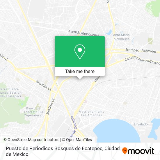 Mapa de Puesto de Periodicos Bosques de Ecatepec
