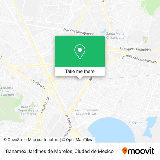 Mapa de Banamex Jardines de Morelos