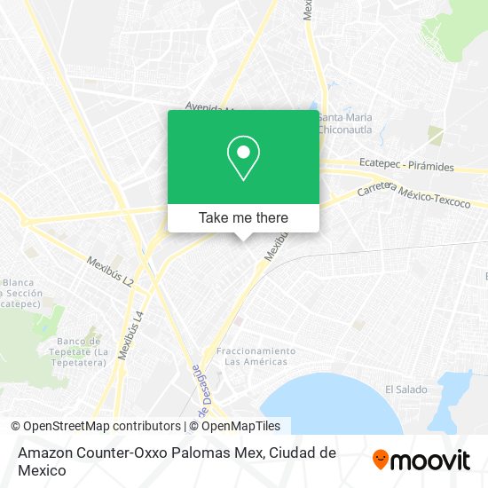 Amazon Counter-Oxxo Palomas Mex map