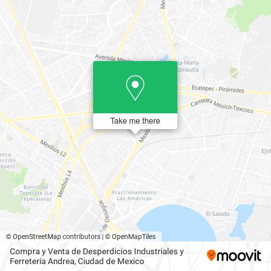 Mapa de Compra y Venta de Desperdicios Industriales y Ferretería Andrea