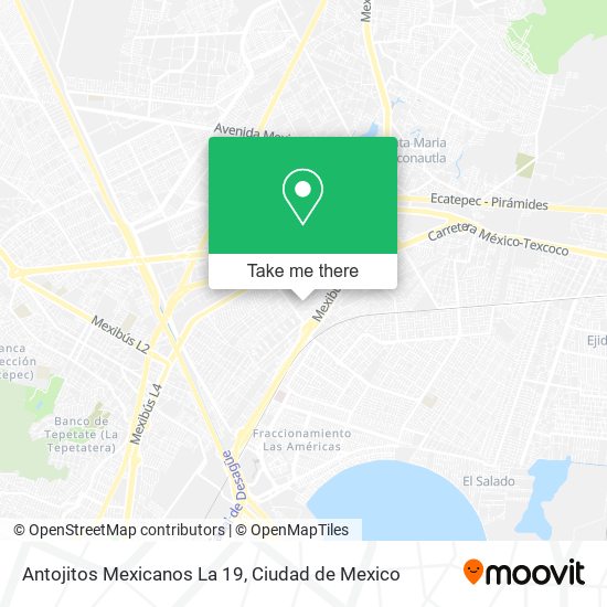 Antojitos Mexicanos La 19 map