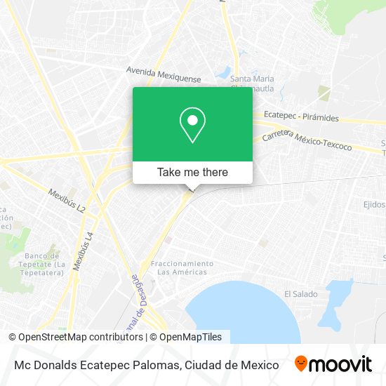 Mc Donalds Ecatepec Palomas map