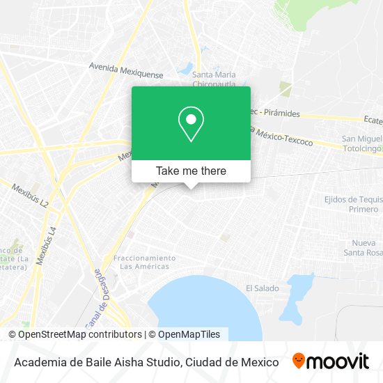 Mapa de Academia de Baile Aisha Studio