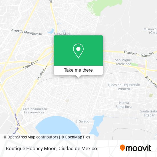 Mapa de Boutique Hooney Moon