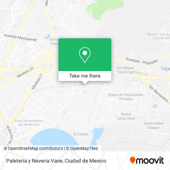 Paletería y Neveria Vane map