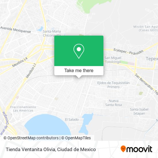 Mapa de Tienda Ventanita Olivia