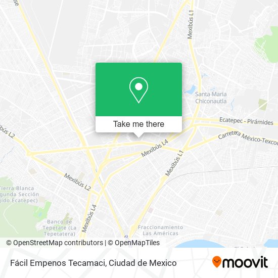 Fácil Empenos Tecamaci map
