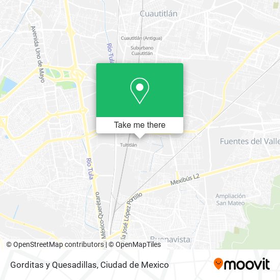 Gorditas y Quesadillas map