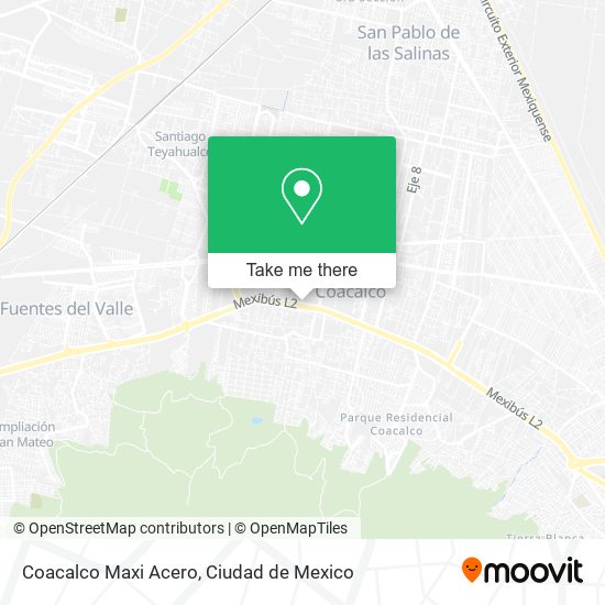 Coacalco Maxi Acero map