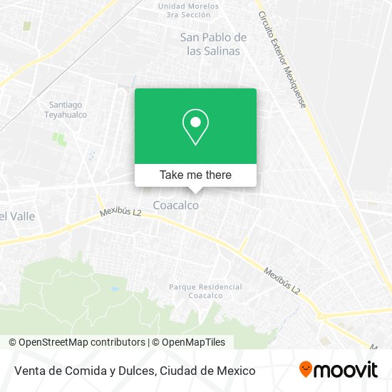 Venta de Comida y Dulces map