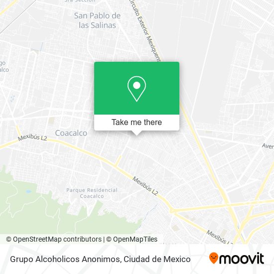 Grupo Alcoholicos Anonimos map