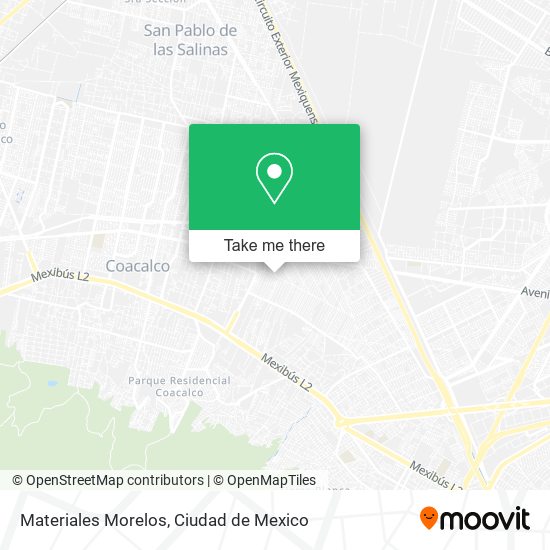 Materiales Morelos map