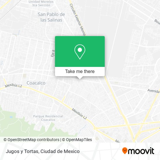 Jugos y Tortas map