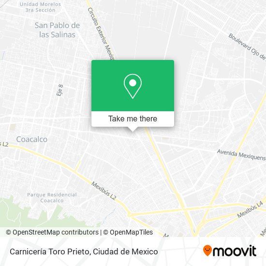Mapa de Carnicería Toro Prieto