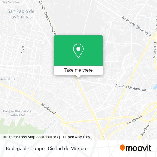 Bodega de Coppel map