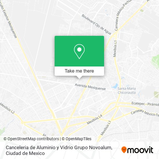 Canceleria de Aluminio y Vidrio Grupo Novoalum map