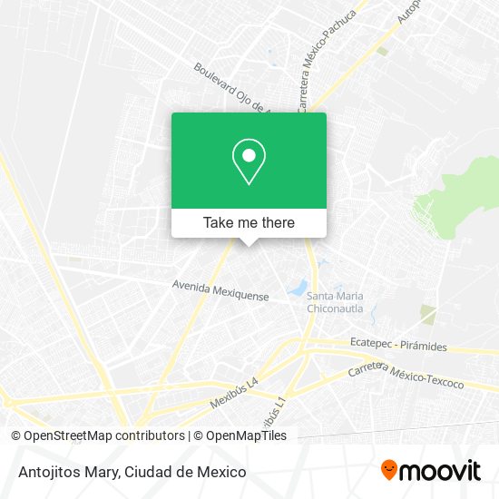 Antojitos Mary map