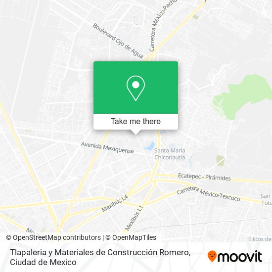 Mapa de Tlapaleria y Materiales de Construcción Romero