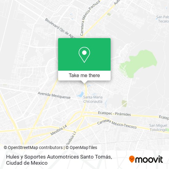 Hules y Soportes Automotrices Santo Tomás map