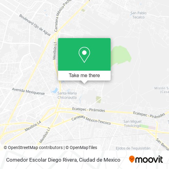 Mapa de Comedor Escolar Diego Rivera