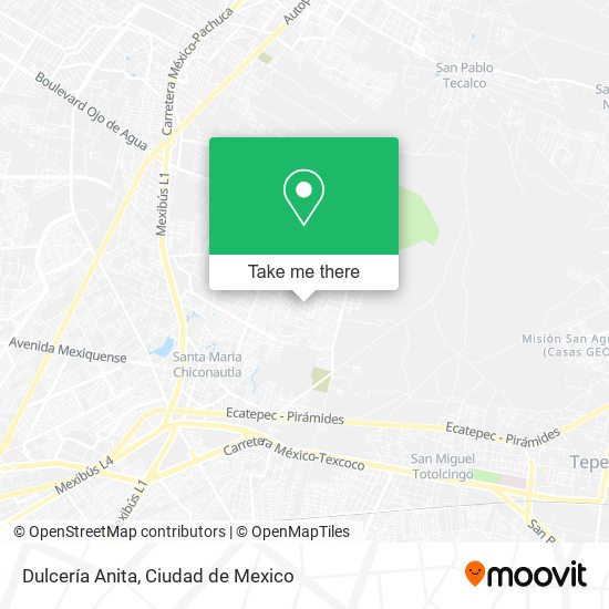 Mapa de Dulcería Anita