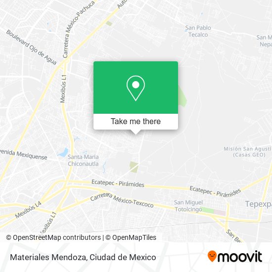 Materiales Mendoza map