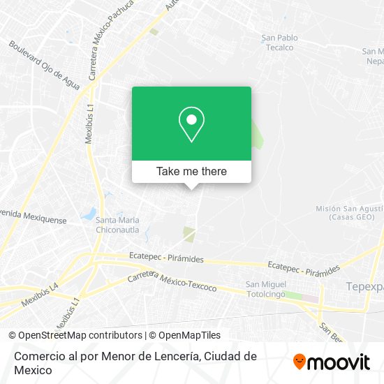 Comercio al por Menor de Lencería map