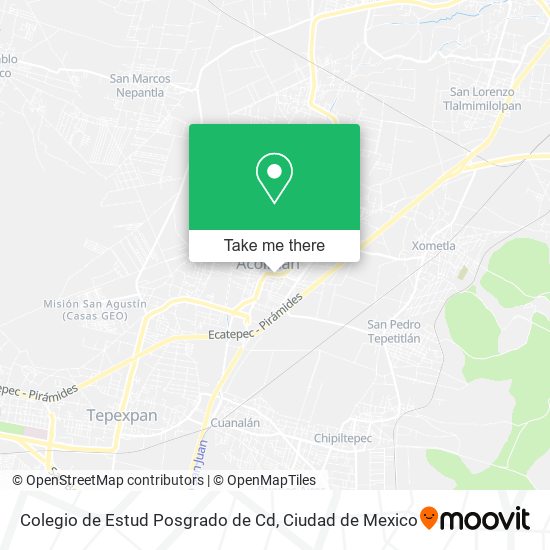 Colegio de Estud Posgrado de Cd map