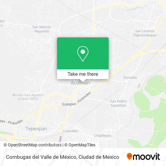 Combugas del Valle de México map