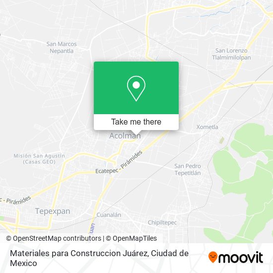 Mapa de Materiales para Construccion Juárez