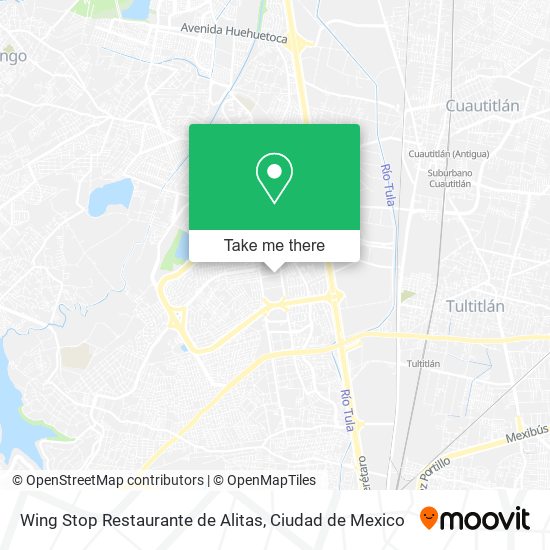 Mapa de Wing Stop Restaurante de Alitas