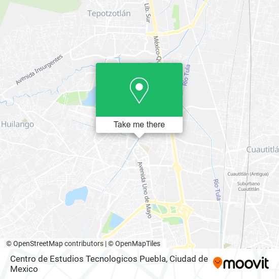 Mapa de Centro de Estudios Tecnologicos Puebla