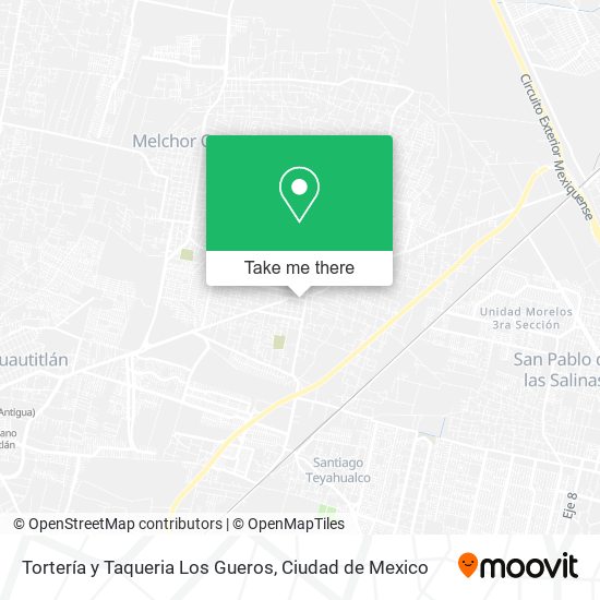 Tortería y Taqueria Los Gueros map