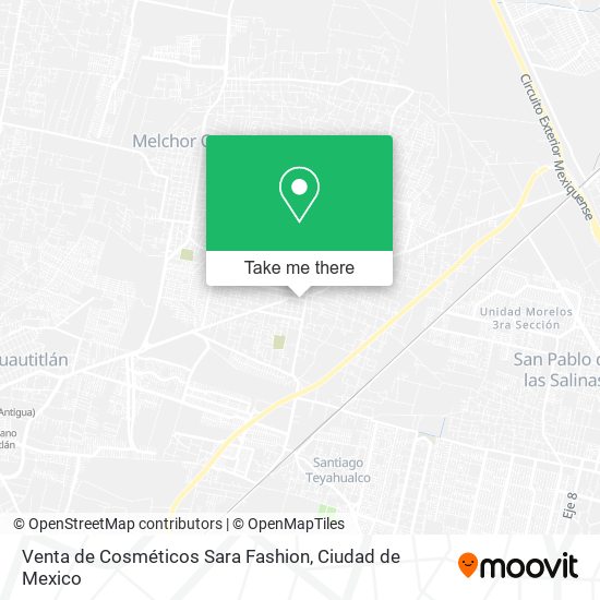 Mapa de Venta de Cosméticos Sara Fashion