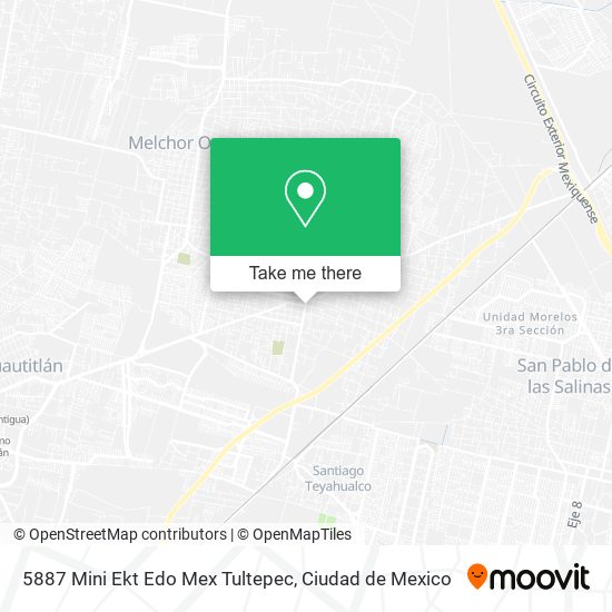 5887 Mini Ekt Edo Mex Tultepec map