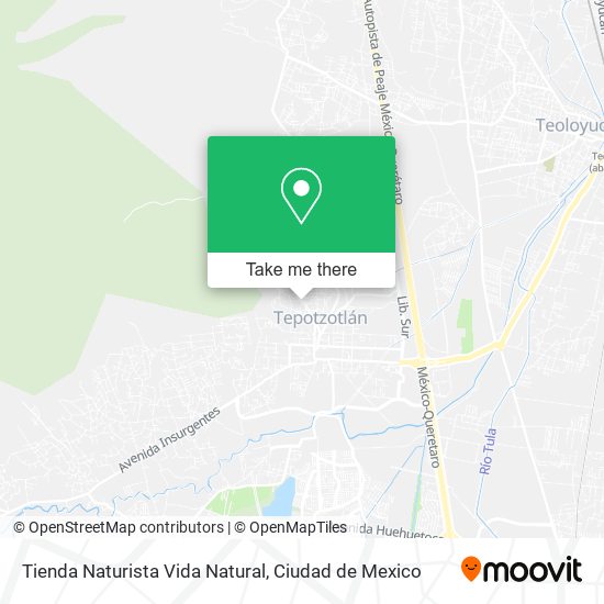 Mapa de Tienda Naturista Vida Natural