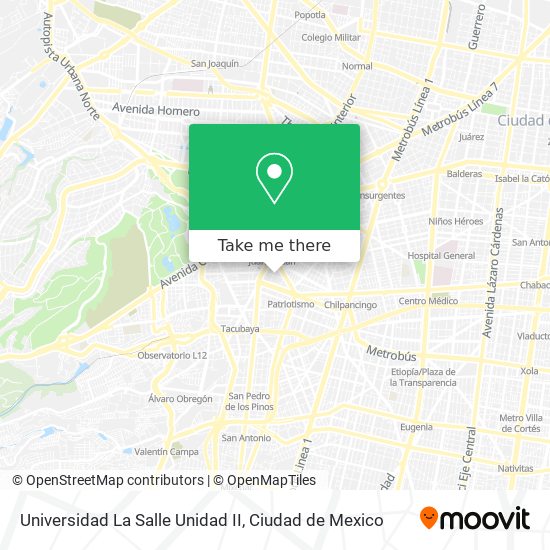Universidad La Salle Unidad II map
